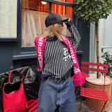 Badge Navy Stripes Knit Knitwear eme