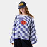 Horizon Striped Deep Cobalt LS T-shirts eme