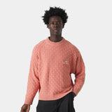 Grid Coral Cable Knit Sweater Knitwear Eme Studios