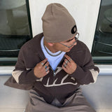 Thrill Falcon Zipper Knit Knitwear eme