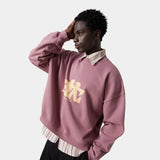 Mbuddy Taupe Oversized Crewneck Sweatshirts eme