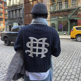 Badge Navy Knit Knitwear eme