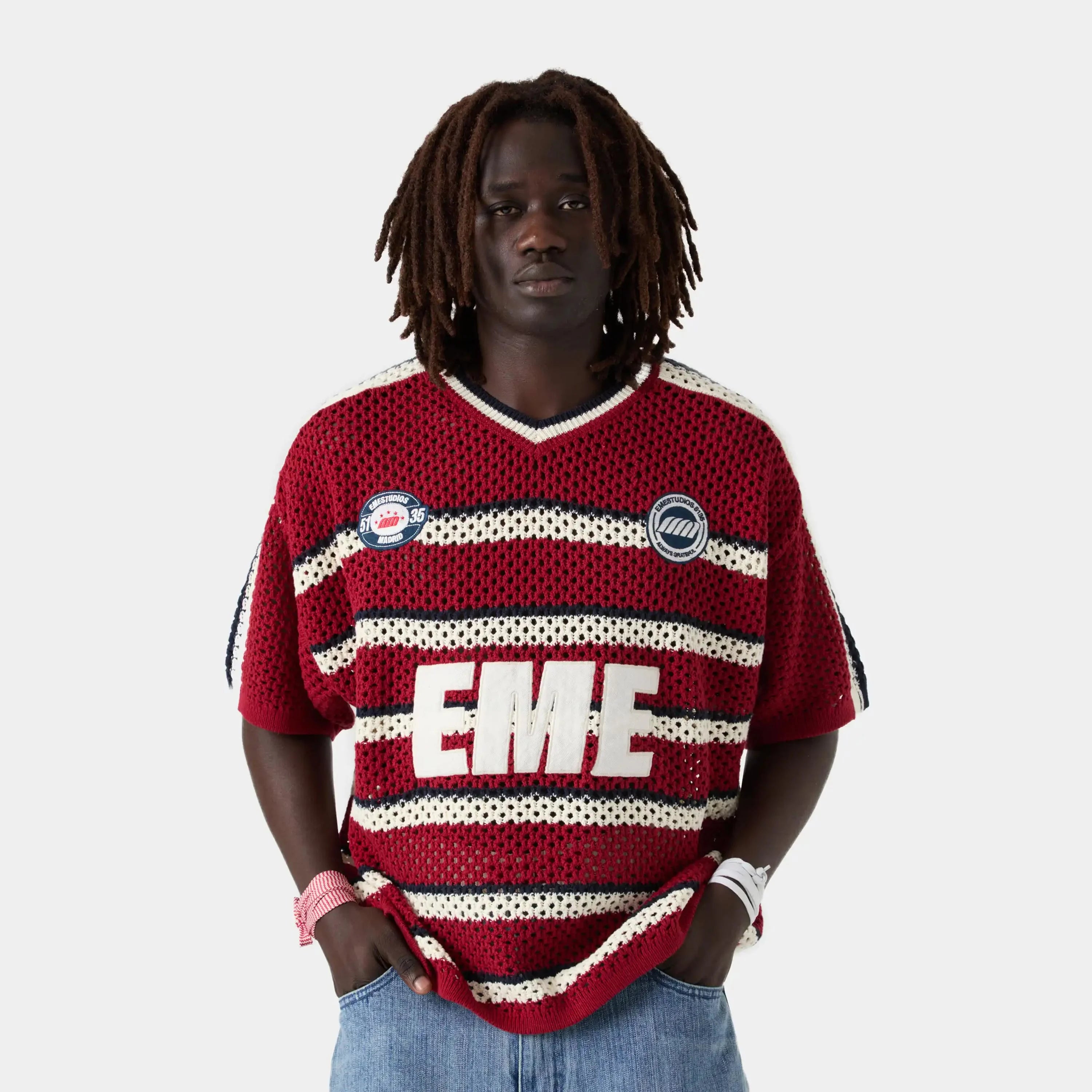 Striker Maple Red Open Knit T-shirts eme
