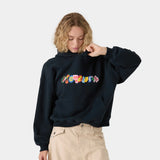 Stickers Navy Oversized Hoodie Hoodies Eme Studios