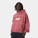 Crossline Red Oversized Hoodie Hoodies Eme Studios