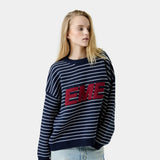Pinstripe Night Sky Knit Sweater Knitwear Eme Studios