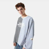 Roguish Blue Striped Long Sleeve T-shirts eme