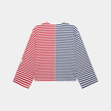 Roguish Navy Striped Long Sleeve T-shirts eme