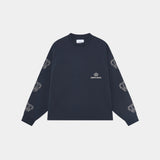 Crown Navy Long Sleeve T-shirts eme