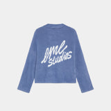 Sully Deep Sea Brushed Knitted Polo Knitwear eme