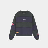 M Navy Striped Crewneck Sweatshirts eme