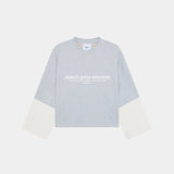 Strike Double Sleeve Grey Crewneck Sweatshirts eme
