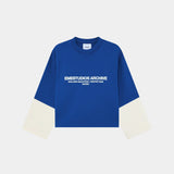 Strike Double Sleeve Sodalite Crewneck Sweatshirts eme