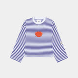 Horizon Striped Deep Cobalt LS T-shirts eme