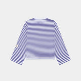 Horizon Striped Deep Cobalt LS T-shirts eme
