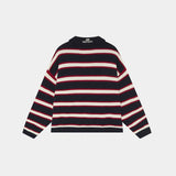 Sweet Navy Knit Polo Knitwear eme