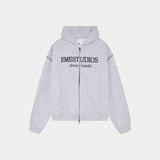 Capri Heather Grey Full Zip Hoodies eme