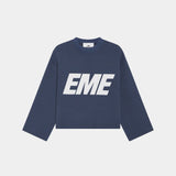 Flux Navy Knit Sweater Knitwear Eme Studios
