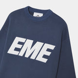 Flux Navy Knit Sweater Knitwear Eme Studios