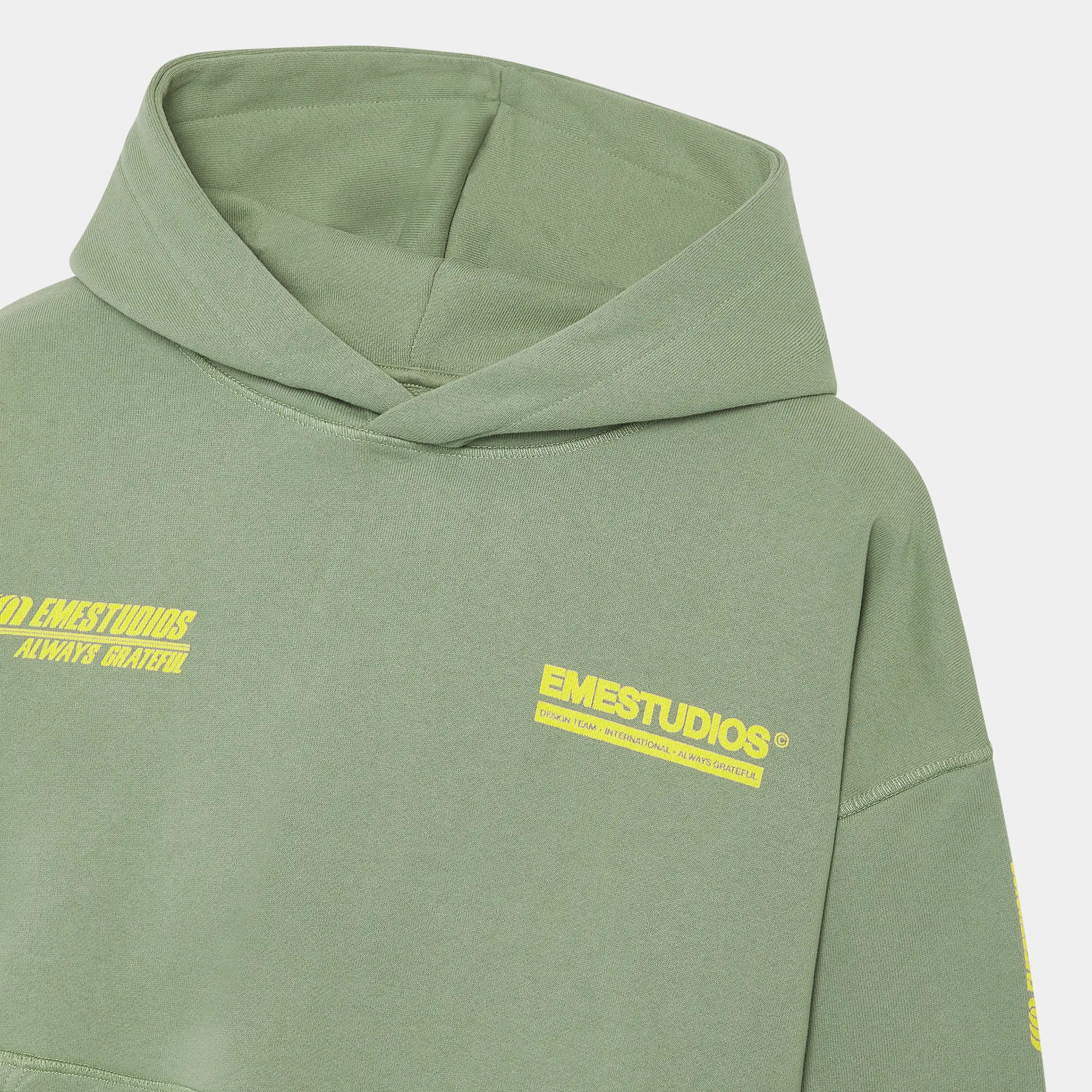 Four Hit Green Oversized Hoodie Hoodies Eme Studios