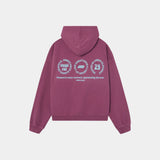 Stamp Maroon Oversized Hoodie Hoodies Eme Studios