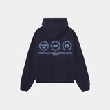 Stamp Navy Oversized Hoodie Hoodies Eme Studios