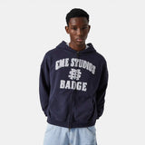 Badge Navy Full Zip Hoodies eme