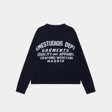 Department Navy Jacquard Oversized Knit Knitwear eme