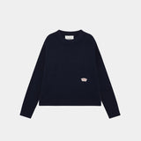 Department Navy Jacquard Oversized Knit Knitwear eme