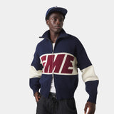 Thrill Navy Zipper Knit Knitwear eme