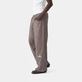 Frayed Brown Baggy Pants Pants eme