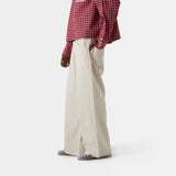 Frayed Almond Baggy Pants Pants eme