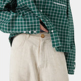 Frayed Almond Baggy Pants Pants eme