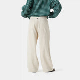 Frayed Almond Baggy Pants Pants eme