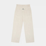 Frayed Almond Baggy Pants Pants eme