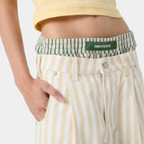 Tibiacore Striped Denim Jorts Shorts eme