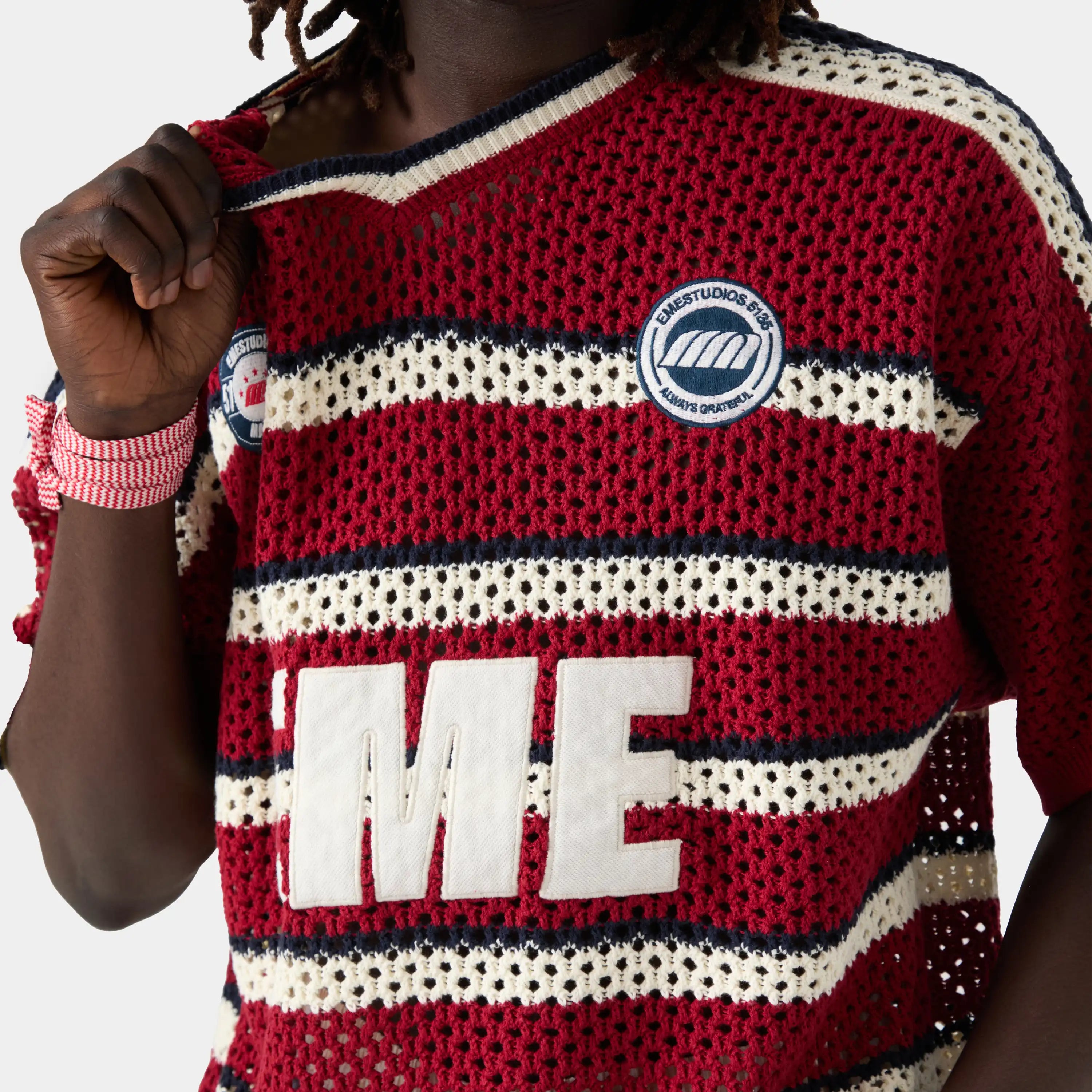 Striker Maple Red Open Knit T-shirts eme