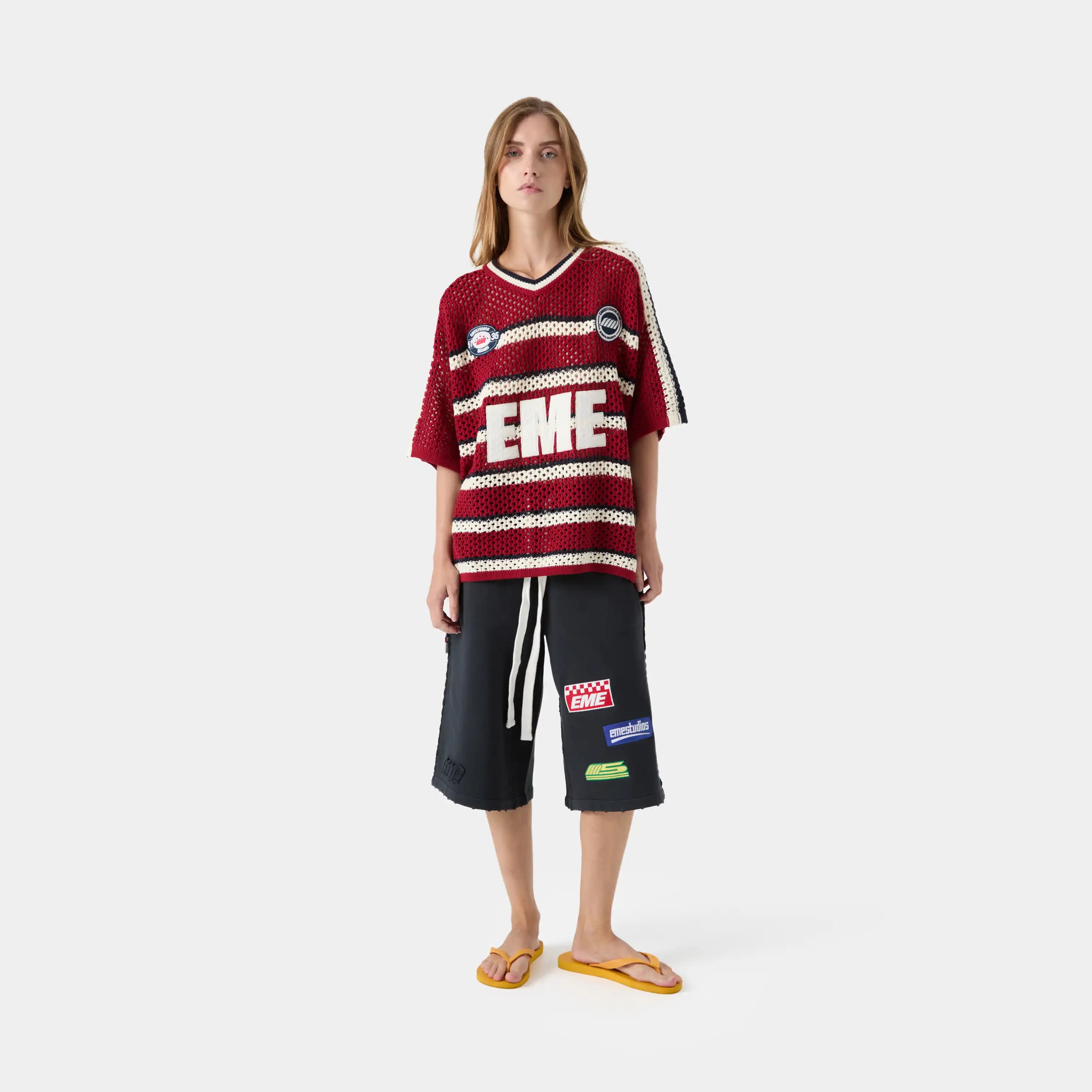 Striker Maple Red Open Knit T-shirts eme
