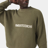 Yoss Olive Knit Sweater Knitwear Eme Studios