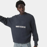 Yoss Navy Knit Sweater Knitwear Eme Studios