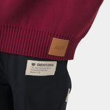Thrill Burgundy Zipper Knit Knitwear eme