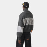Thrill Grandpa Grey Zipper Knit Knitwear eme
