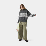 Thrill Grandpa Grey Zipper Knit Knitwear eme