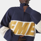 Thrill Mustard Zipper Knit Knitwear eme