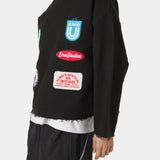 Patches Black Crewneck Sweatshirts Eme Studios
