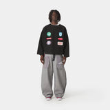 Patches Black Crewneck Sweatshirts Eme Studios