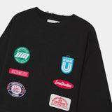 Patches Black Crewneck Sweatshirts Eme Studios