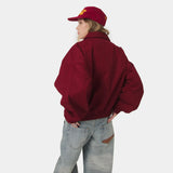 Chulo G Burgundy Reverse Jacket Outerwear Eme Studios