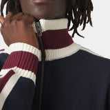 Echellor Navy Zipper Knit Knitwear Eme Studios