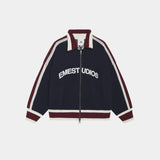 Echellor Navy Zipper Knit Knitwear Eme Studios